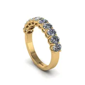 10 Stone Diamond Oval Cut Wedding Band Ring - Harriet No. 1