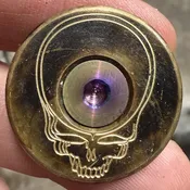 Dark Steelie, Brass Stem Cap — Blaze Bicycles