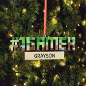 #1 Gamer Personalized Ornament