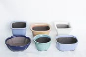 Japanese multiple color & size 3.5"L + shohin pot 6pcs/set