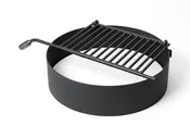 Fire Ring with Flip-back Grate 7" High with 300 Square Inch Cook Area, Set Of 2