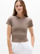 Signature Rib Crop Tee