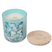 Beach Glass 12 oz Glass Wooden Wick Candle