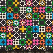 1-800 Notion – Quilty As Charged | Soft Black | Ruby Star Society | Cotton Quilting Fabric