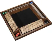 4 Player Shut The Box dice Game – 8 inches – Travel Size