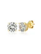 1.5ct Royal Brilliant Cut Stud Earrings in Gold