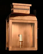 Copper Lantern With Fret Work Grill