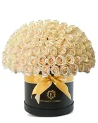 100 light roses in a luxury box