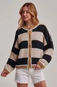 2 Colors: The Judy Striped Cardi