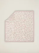 Barefoot Dreams CozyChic® Barefoot in the Wild® Baby Blanket-Dusty Rose/Cream