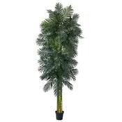 10-ft Triple Stalk Golden Cane Artificial Palm Tree