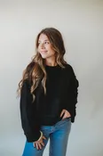 Black Ribbed Sweater