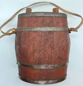 Early Black Powder Keg, Ovoid Form, Hand-Wrought Iron Bands, 18th Century — Iron Horse Antiques & Art