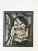 FRAMED SELF PORTRAIT <BR> BY SOPHIA C C