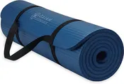 Gaiam Essentials Thick Yoga Mat Fitness &amp; Exercise Mat with Easy-Cinch Yoga Mat Carrier Strap