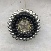 Black Silver and Gold Ornament Wreath