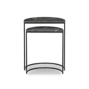 Ane Nesting Tables - Polished Black Marble