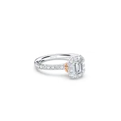 Angel Halo Emerald Diamond Ring