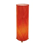 24 Inch Cocoa Leaf Cylinder Table Lamp Red