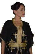 Butterfly Black Moroccan Woman Casual Kaftan - Treasure of Morocco