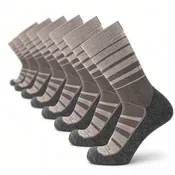 8 Pairs Latte - Hike Crew Heavyweight Merino Wool Sock