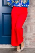 Trina Red Wide Leg Jean