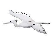 Flying Heron Pin