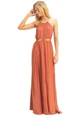 Alexandra Waist Cutout Satin Maxi Dress