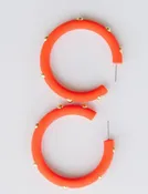 Large Candance Hoop Earrings w/ Gold Accents
