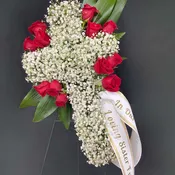 Baby's Breath Cross Standing Spray