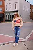 Americana Knit Pullover Sweater