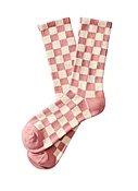Checkerboard Crew Socks | Blush