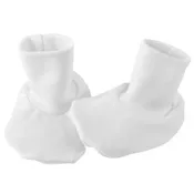 Organic Cotton Baby Booties - White