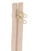 30" Double Slide Handbag Zipper in Natural