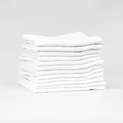 12×12 White Washcloths, Economy .75 lb/dz