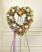 ALWAYS REMEMBER FLORAL HEART TRIBUTE - PASTEL