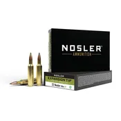 22 Nosler 55 Grain Lead Free Expansion Tip Rifle Ammunition, Box of 20
