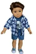 3 PIECE POLO  PANTS FOR AMERICAN GIRL BOY DOLL