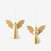 Accordion Angel Ornament - 2 Assorted