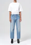 90s Crop Mid Rise Straight Jean