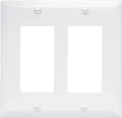 2 Decorator Wall Plate 2 Gang White