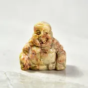 1.5" Crazy Lace Agate Buddha Natural Gemstone Carving