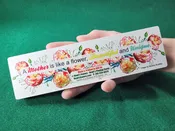Cardholder for Mom! For playing card games, index cards, photos & more. Bottom reads, "A Mother is like a flower, beautiful and unique."