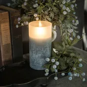 Blue Frosted Glass 3D Flame Candle