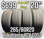 265/60R20 Yokohama XCV Take Off Tires — Big Boys Toys of the North