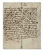 (1796-1866).  Autograph Letter Signed, written in Hebrew. Kethav Moreinu (ordination).