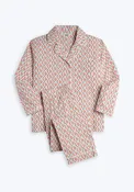 Bishop Pajama Set in Rose Block