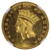 1887 Indian Princess Gold $1 NGC MS63 Proof Like — Sam Sloat Coins