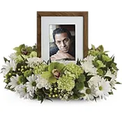 Garden Wreath Photo Tribute Bouquet