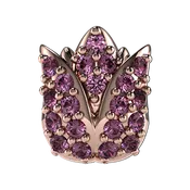 Amethyst Tulip Slider Charm